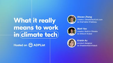 Thumbnail for blog post: Design, Product Management, and Software job opportunities in Climate Tech — Talk & YouTube Recording